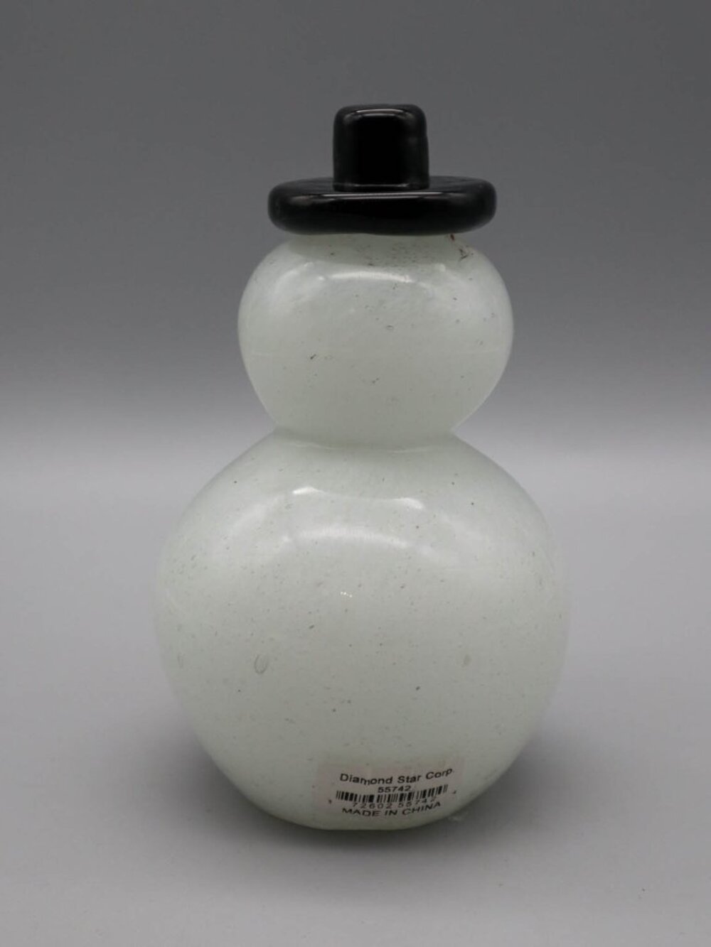 Diamond Star Art Glass Snowman Figurine Winter Holiday Christmas Decor 6 1/2"H - Picture 5 of 8